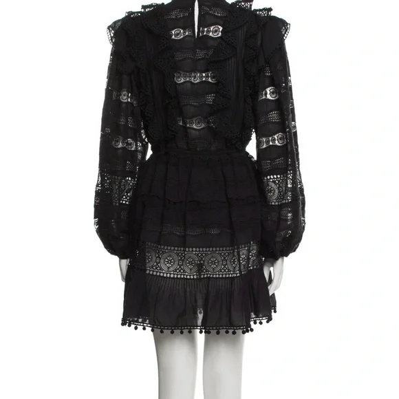 Ulla Johnson Jolie Black Lace Long Sleeve Dress SZ 4 - Picture 8 of 14